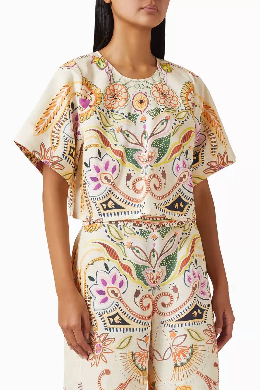 NEW MARIE OLIVER drew top in multicolor